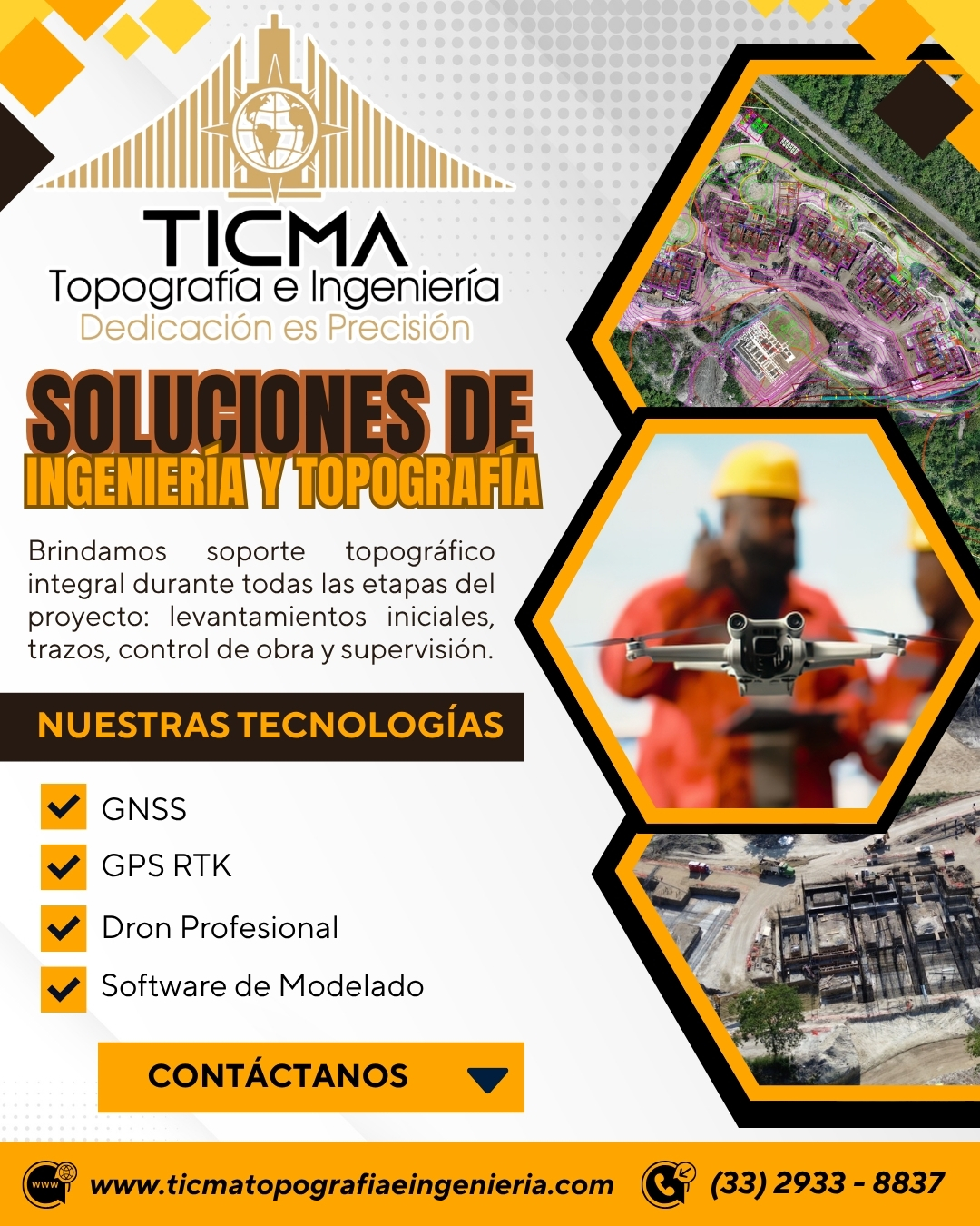 Configuración de antenas satelitales para precisión geodésica